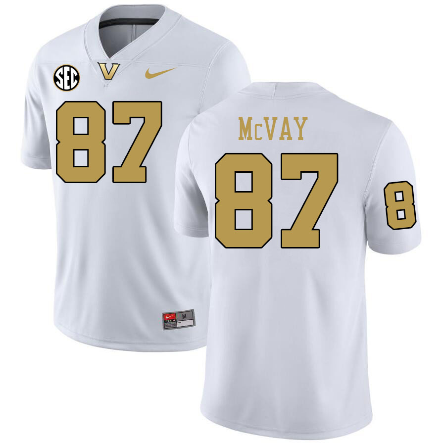 Vanderbilt Commodores #87 Joseph McVay College Football Jerseys 2024 Uniforms Stitched-White